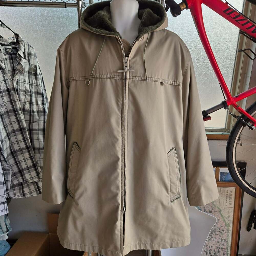 Mighty Mac Vintage Out O Gloucester Hooded Parka Tan Talon Zipper